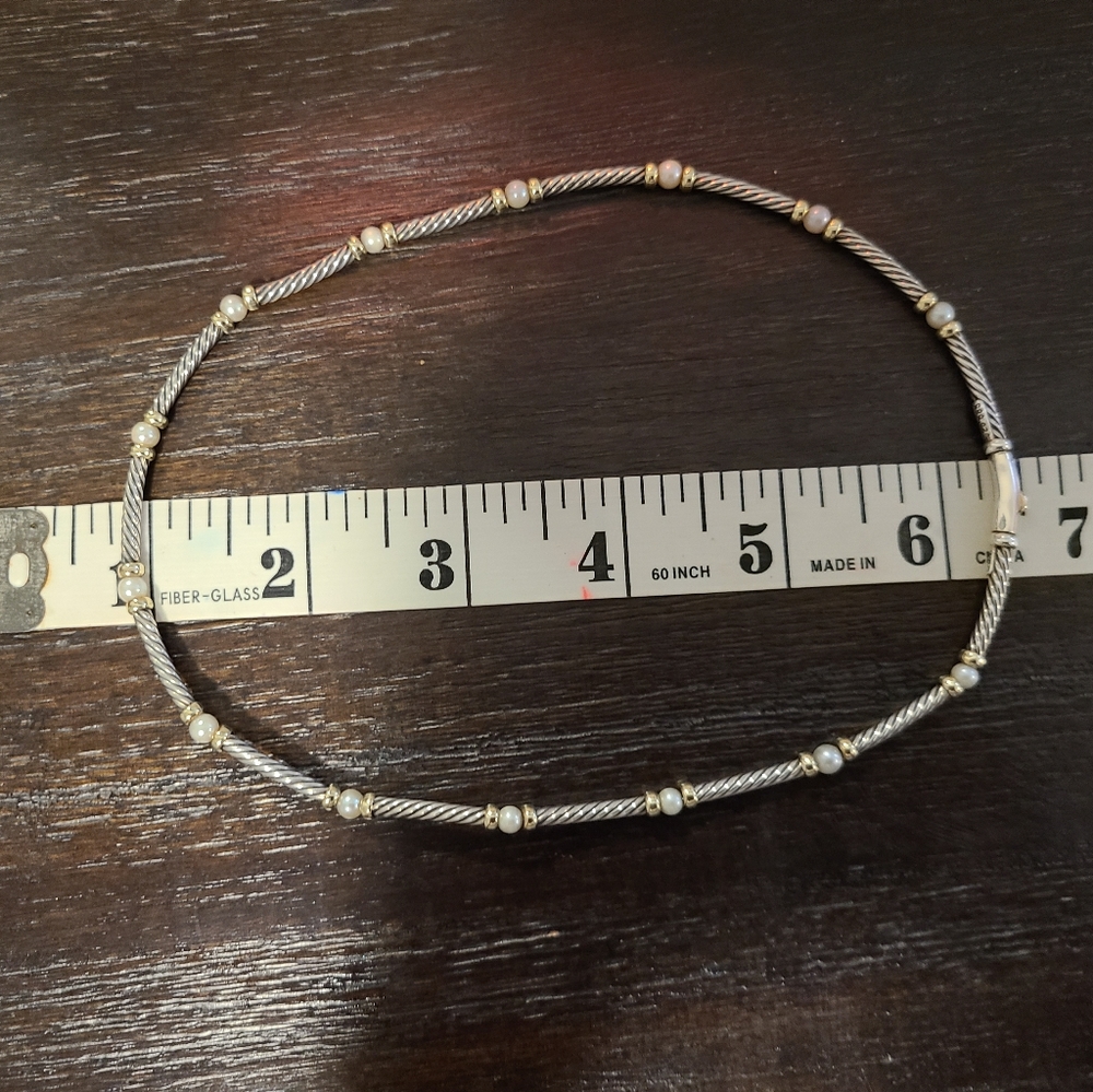 David Yurman
Sterling Silver Gold Pearl Cable